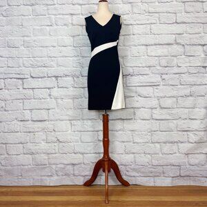White House Black Market Black & White Sheath Dress